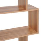 HOMCOM - Bibliothèque géométrique à 6 niveaux en bois - bois naturel-Assemblage requis 
