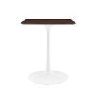 Modway Lippa 24" Square Dining Table - White Cherry Walnut-Wood Veneer