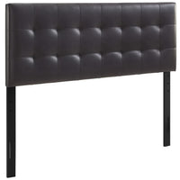 Modway Lily Upholstered Vinyl King Headboard - Brown-Elegant (no button) tufted headboard