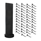 Azar Revolving Studio Base Pegboard Floor Stand - 60" x 16" - Black-Includes a T-strip sign holder that can be attached to the top of the pegboard display