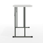 Flash Furniture 18"W x 60"L Granite Plastic Folding Training Table - White-Seats up to 2 Adults