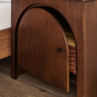 Modway Appia Arched Door Nightstand - Walnut-Non-Marking Adjustable Levelers