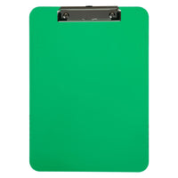 JAM Paper - Presse-papiers en plastique avec pince métallique discrète - format lettre (9 x 12 -5) - vert-Couleur : Vert | Soyez élégant et organisé avec des presse-papiers colourés.