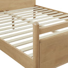 Modway Leni Full Size Vegan Leather and Wood Platform Bed Frame - Light Oak Canyon-9