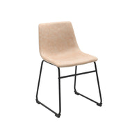 Brassex Caden Visiting Chair - Set of 2 - Vintage Beige-Includes: 2 dining chairs