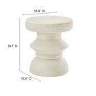 Modway Terza Indoor/Outdoor Patio Concrete Side Table - Light Grey-Indoor/Outdoor Side Table