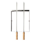Tramontina - Churrasco Ensemble de brochettes et grille BBQ en acier inoxydable avec manches en bois-7