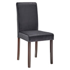 Modway Prosper Upholstered Velvet Dining Side Chair - Grey - 2 Pack-Rubberwood Frame