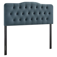 Modway Annabel Stain-Resistant Performance Velvet Queen Headboard - Cadet Blue-Stain-Resistant Performance Velvet