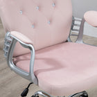 Vinsetto Adjustable Home Office Chair with Tilt Function - Pink-Colour: Pink