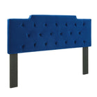 Modway Juliet Tufted Performance Velvet King/California King Headboard - Navy-Glam Deco King/California King Headboard