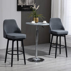 HOMCOM - Tabourets de bar hauteur comptoir pivotants avec pieds en acier - gris charbon - paquet de 2-Fonction pivotante à 360° permettant de faire tourner votre siège confortablement 
