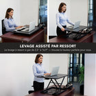 Mount-It! - Convertisseur de bureau debout X-Lift réglable en hauteur 32 pouces, noir-Dimensions : 32 po x 22 po
