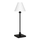 Hudson&Canal - Lampe de table Clement de 71 cm de haut avec abat-jour en tissu, - Bronze noirci/blanc-Design moderne et élégant pour votre salon, votre espace de travail ou votre table de chevet
