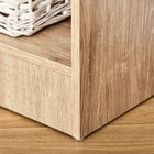 HOMCOM 5-Tier Bookcase with Adjustable Shelves for Living Room, Home Office - Natural Wood-Assembly is required