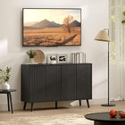 HOMCOM 47.2" L Sideboard Buffet Cabinet with Storage - Black-Anti-tip kit ensures safety in daily use