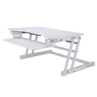 Rocelco 32" Sit To Stand Adjustable Height Desk Riser - White-Adjustable Height Sit-Stand Desk Riser