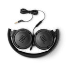 JBL Tune 500 Wired On-Ear Headphones - Black-Compatible with most smartphones