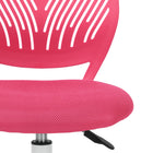 Homy Casa Teen Task Chair - Pink-Colorful casters suitable for hardwood or carpeted floors