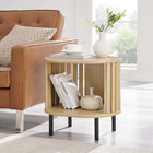 Modway Fortitude Side Table - Oak-MDF and Particleboard