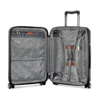 Ricardo Beverly Hills 21" Montecito 2.0 Hardside Carry On Luggage - USB Port - Graphite-Top and side carry handles with bottom carry grip - Makes lifting, carrying, and loading the suitcase easier from multiple angles