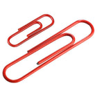 JAM Paper Combo Pack Colourful Paper Clips - Standard & Jumbo - Red - 100 Pack & 75 Pack -Quantity: 100 Standard Clips & 75 Jumbo Clips (175 in Total)