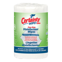 Certainty Biodegradable Plus Disinfectant Wipes - 8" x 6" - 400 Wipes per Roll - 2 Pack-Kills SARS-CoV-2 (the virus that causes COVID-19) in 30 seconds