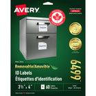 Avery White Laser/Inkjet Removable Address Label, 4" x 3-1/3", 60 Pack (06499)-Removable Label