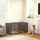 PawHut 55" Heavy Duty Extra Large Dog Cage Kennel with Mat-Boasts an extra large space, letting large dogs stretch comfortably
