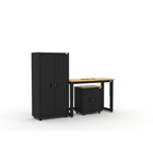 Cat RTA Garage Storage Cabinetry 3-Piece Set with 1 Locker, 1 Base and 48" Workbench-Industrial Steel Construction: Built with 22-gauge steel frames and 20-gauge steel doors to support up to 500 lbs per cabinet for dependable, long-term performance.