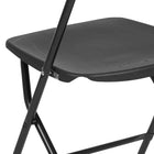 Flash Furniture – Chaise pliante Hercules en plastique d’une capacité de 800 lb, noir, 10/pqt-Cadre en acier de calibre 18