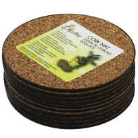 Blooms Cork Mat - 6" - 10 Pack-Ideal size for small pots, crafts, and décor