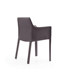 Manhattan Comfort Vogue 23.43" Modern Faux Leather Upholstered Dining Chair - Grey-Delivered to you Fully Assembled! No Assembly Required