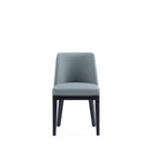 Manhattan Comfort Gansevoort 19" Modern Faux Leather Upholstered Dining Chair - Pewter - Set of 2-Weight Capacity: 300 lb
