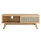Modway Soma 47" TV Stand - Oak-Sliding Doors