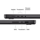 Apple - MacBook Pro 16 po - M5 Pro - CPU 18 cœurs - SSD 1 To - Mémoire 24 Go - Noir infini-Caméra et audio de pointe - Profitez d'un son limpide et d'un cadrage toujours parfait grâce à la caméra Center Stage 12 Mpx, aux trois micros de qualité studio et aux six haut-parleurs avec Audio spatial et prise en charge de Dolby Atmos