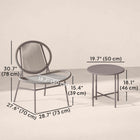 Outsunny - ensemble bistrot de mobilier de patio en rotin 3 pièces - gris clair-Structure en acier renforcée pour une solidité et une durabilité accrues 

