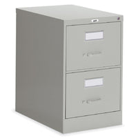 Staples Vertical Legal File Cabinet, 2-Drawer, Grey-Smooth-gliding, fully progressive, ball bearing suspension for smooth operation
