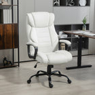 Vinsetto High Back Executive Massage Office Chair with 6-Point Vibration - White-Six vibrating massage points: four on the back and two in the seat. Comes with wired remote for control