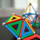 Geomag Geometry Lab Recycled - 737 Pieces-A progressive series of cards define a model to complete, questions for students to independently discuss and questions to help teachers assess students' understanding