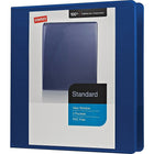 Staples® – Reliure de présentation standard à anneaux en D, 1 1/2 po, bleu-Les anneaux en D sont dotés d'une plus grande capacité de feuilles que les anneaux ronds de la même grandeur