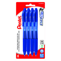 Pentel EnerGel-X Gel Roller Pens - 0.7mm - Blue - 4 Pack  -Blue ink