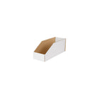 Crownhill Parts Bins - 18" x 6" x 4" - 25 Pack-White corrugate