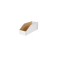 Crownhill Parts Bins - 18" x 6" x 4" - 25 Pack-White corrugate