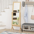 HOMCOM Full Length Mirror - 18.5" W x 58.25" H - Brown-2 adjustable angles offer you a better view from top to bottom 