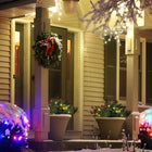 HOMCOM 1.5' Pre-Lit Artificial Christmas Tree 2-Piece Set - Green-Flexible placement by battery-operated design, cordless design and IP44 waterproof rate allow for outdoor use 