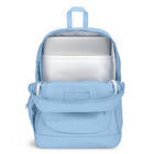 JanSport Cross Town Plus Backpack - Blue Dusk-Front utility pocket with organizer