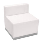 Flash Furniture – Chaise en cuir souple de la collection Alon ZB803CHWH, blanc-Style contemporain