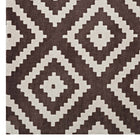 Modway Alika Abstract Diamond Trellis Area Rug - 5 ft W x 8 ft L - Ivory/Brown-100% Polyester Microfiber