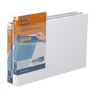 Davis Overlay D-Ring Suede Presentation Binder, 11" x 17", 1", White-Durable large format antimicrobial view binder features heavy-duty locking angle D-rings and clear ink transfer-resistant overlays on front and spine